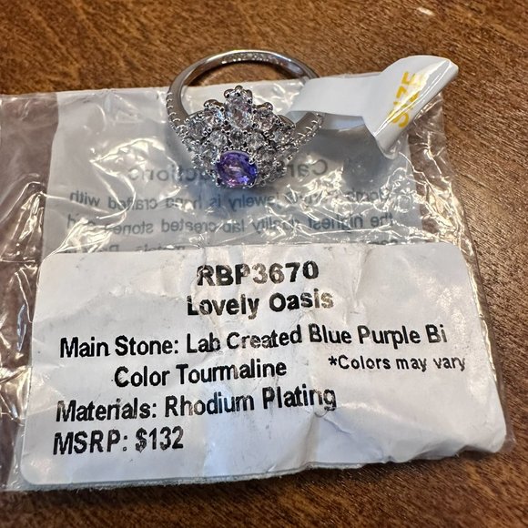 GORGEOUS Size 7 Ring Rhodium Plating - Picture 5 of 5